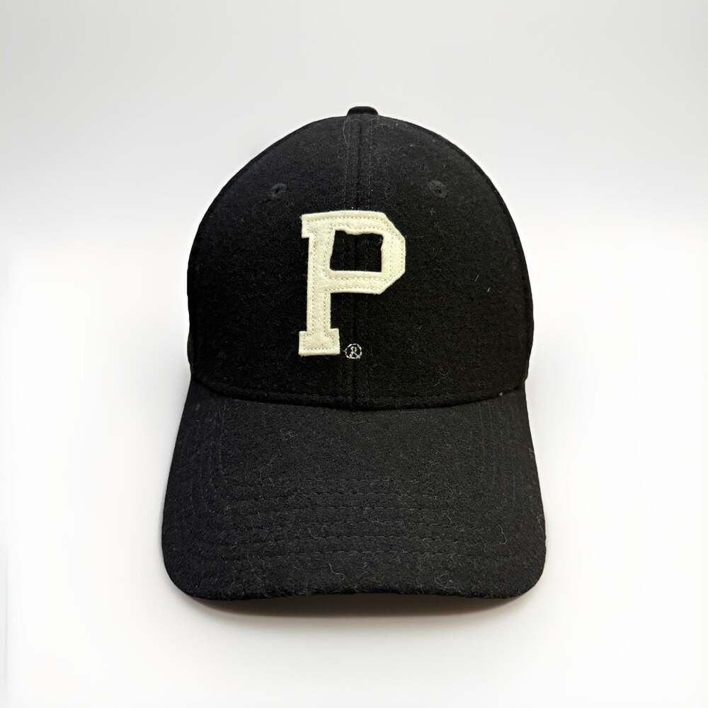 Portland Gear Mens Black “P” Oregon Map Wool Blend Leather Strapback Hat Cap
